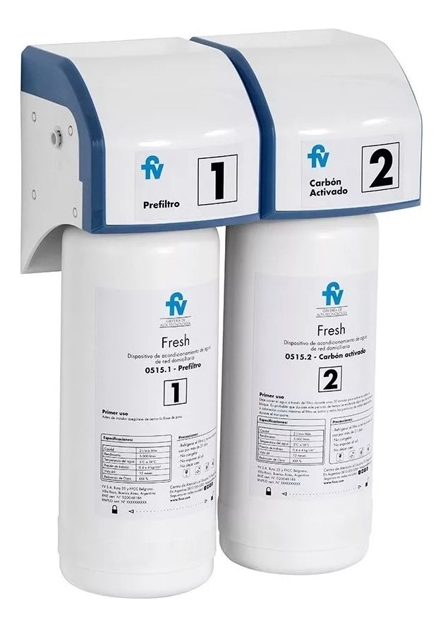 Sistema de filtrado de agua FV con pre-filtro y carbón activado